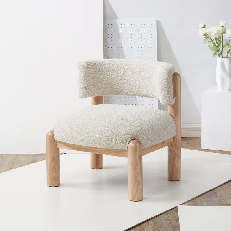 Faux Shearling Accent Chair - 26 In. W x 26 In. D x 28 In. H - 26Wx26Dx28H