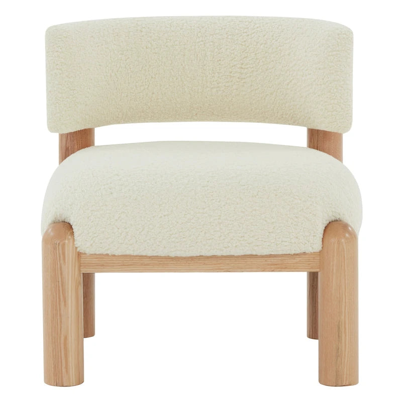 Faux Shearling Accent Chair - 26 In. W x 26 In. D x 28 In. H - 26Wx26Dx28H