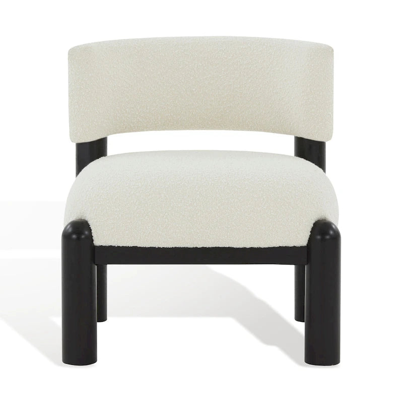 Faux Shearling Accent Chair - 26 In. W x 26 In. D x 28 In. H - 26Wx26Dx28H