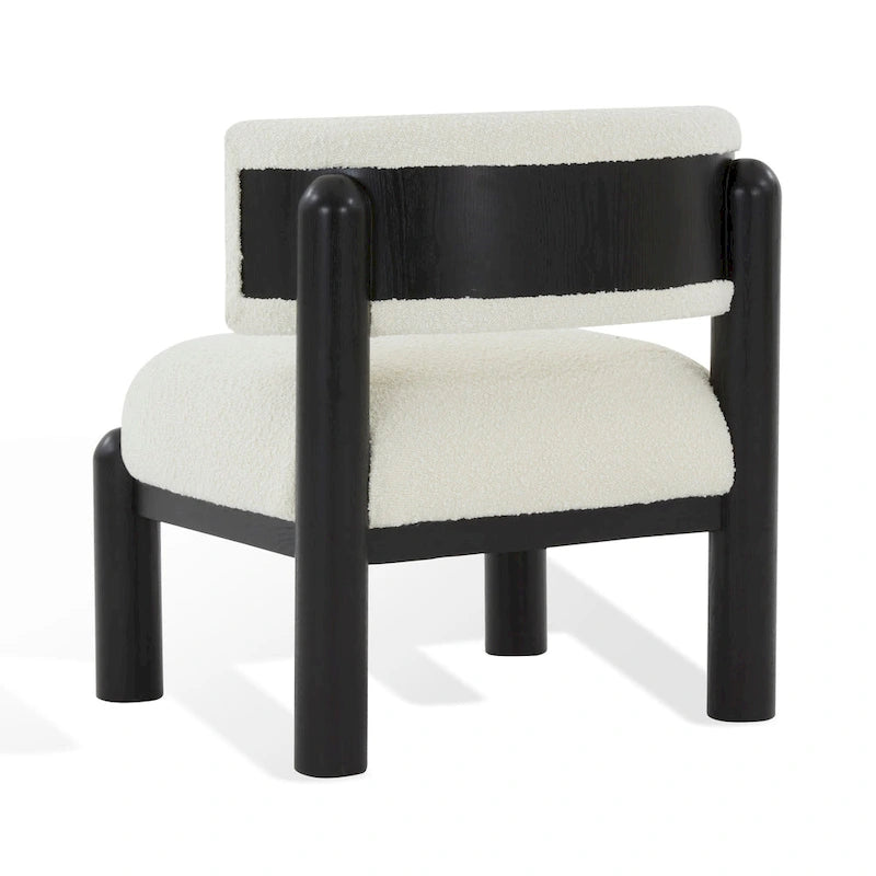 Faux Shearling Accent Chair - 26 In. W x 26 In. D x 28 In. H - 26Wx26Dx28H
