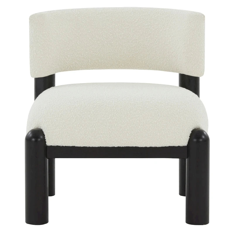 Faux Shearling Accent Chair - 26 In. W x 26 In. D x 28 In. H - 26Wx26Dx28H