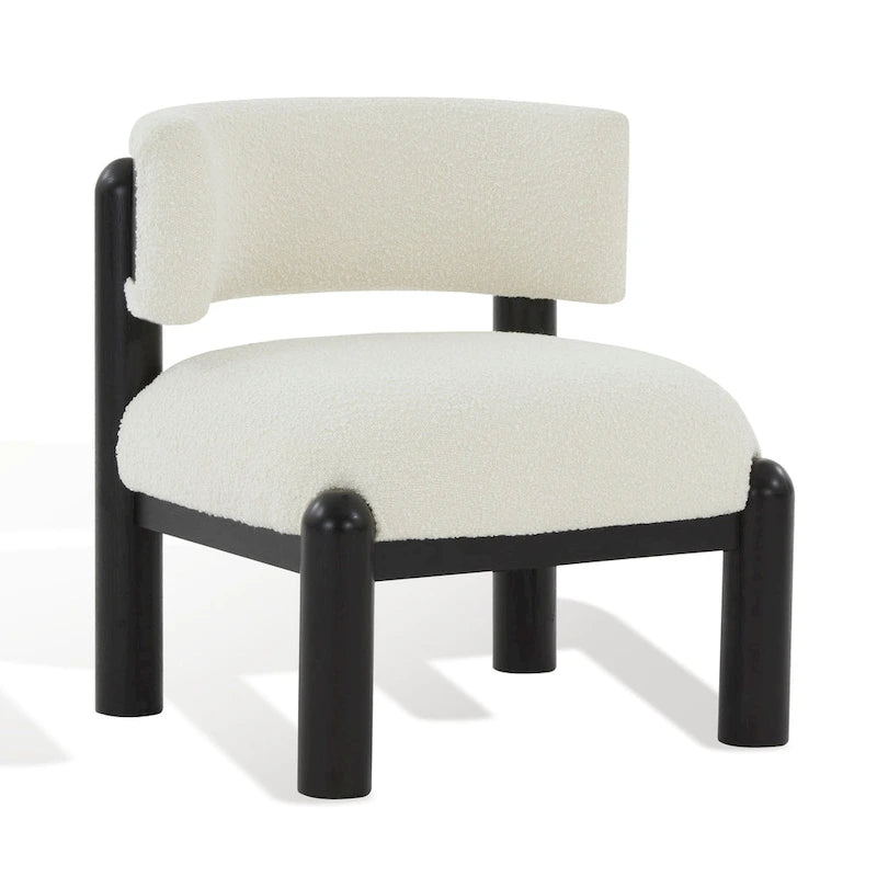 Faux Shearling Accent Chair - 26 In. W x 26 In. D x 28 In. H - 26Wx26Dx28H