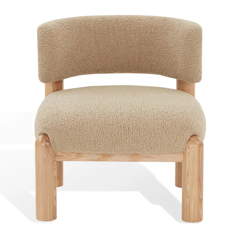 Faux Shearling Accent Chair - 26 In. W x 26 In. D x 28 In. H - 26Wx26Dx28H