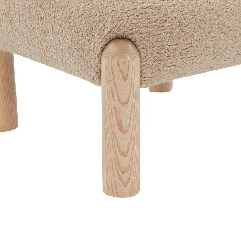 Faux Shearling Accent Chair - 26 In. W x 26 In. D x 28 In. H - 26Wx26Dx28H