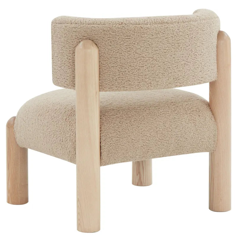 Faux Shearling Accent Chair - 26 In. W x 26 In. D x 28 In. H - 26Wx26Dx28H