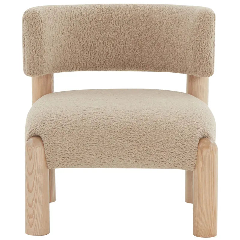 Faux Shearling Accent Chair - 26 In. W x 26 In. D x 28 In. H - 26Wx26Dx28H