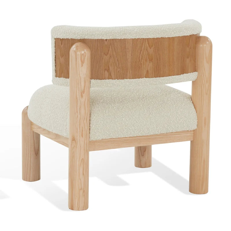 Faux Shearling Accent Chair - 26 In. W x 26 In. D x 28 In. H - 26Wx26Dx28H
