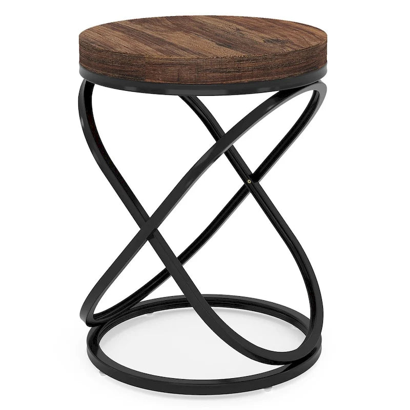 19.68 Inches Round End Side Table Nightstands for Living Room