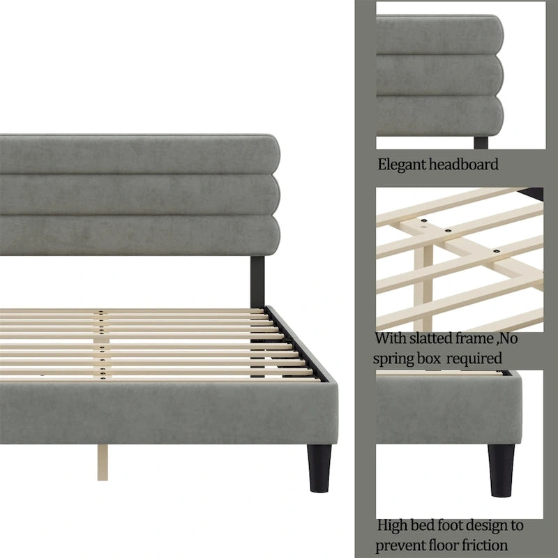 Queen Bed Frame with Headboard