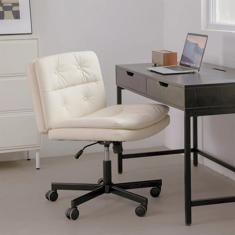 Large Size Swivel Armless Office Desk Chair