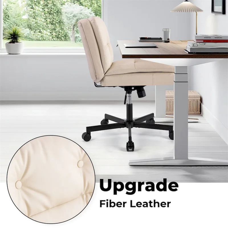 Large Size Swivel Armless Office Desk Chair