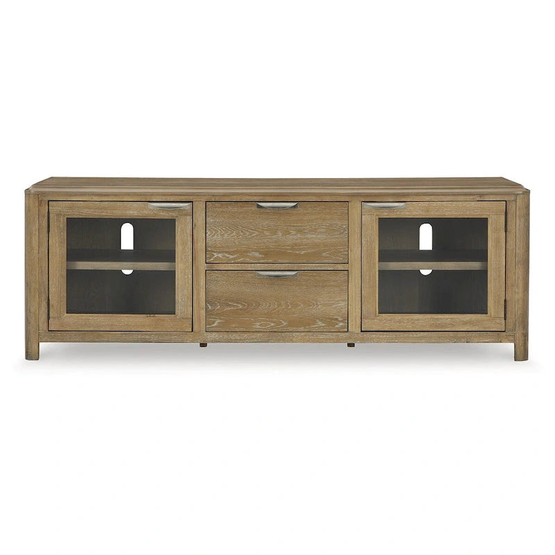 Light Brown 80 TV Stand for TVs up to 92 - 79.63 W x 20 D x 28 H