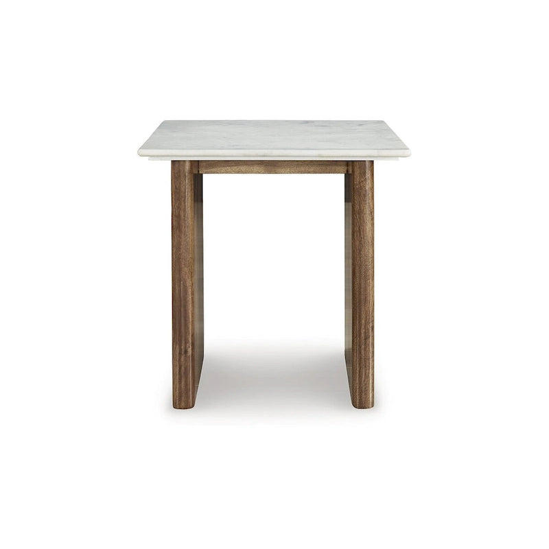 Light Brown/White End Table - 23.13W x 23.13D x 22.63H